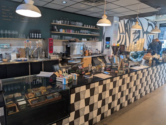 Interior of Afuga Coffee in East Austin