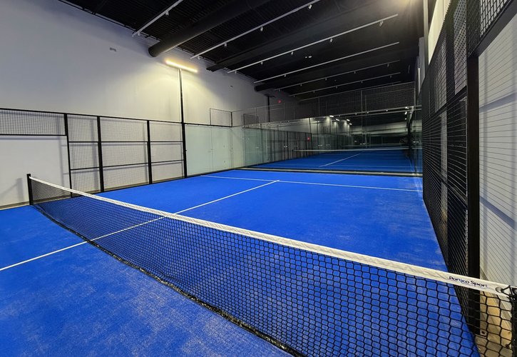 Interior of Austin Padel Center in North Austin