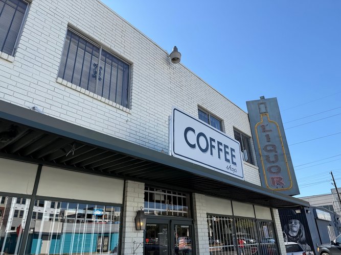 Interior of Barrett's Coffee in North Austin