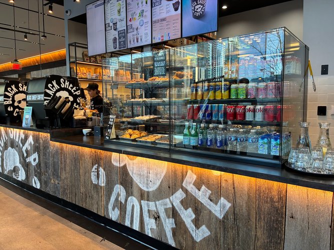 Interior of Black Sheep Coffee in Downtown