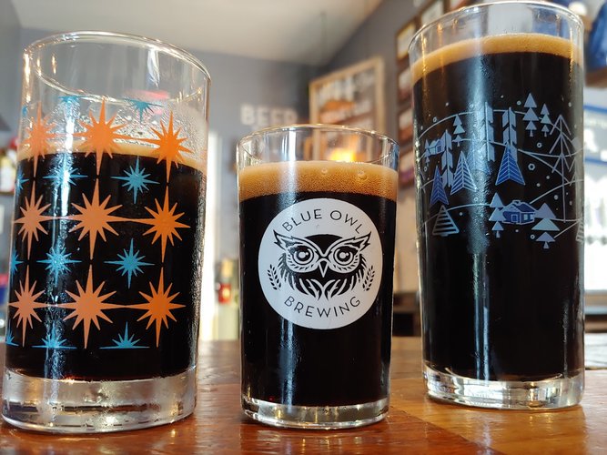 Interior of Blue Owl Brewing in East Austin