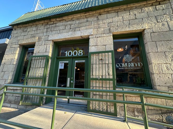 Interior of Comunidad Specialty Coffee & Cold Press Juice in East Austin