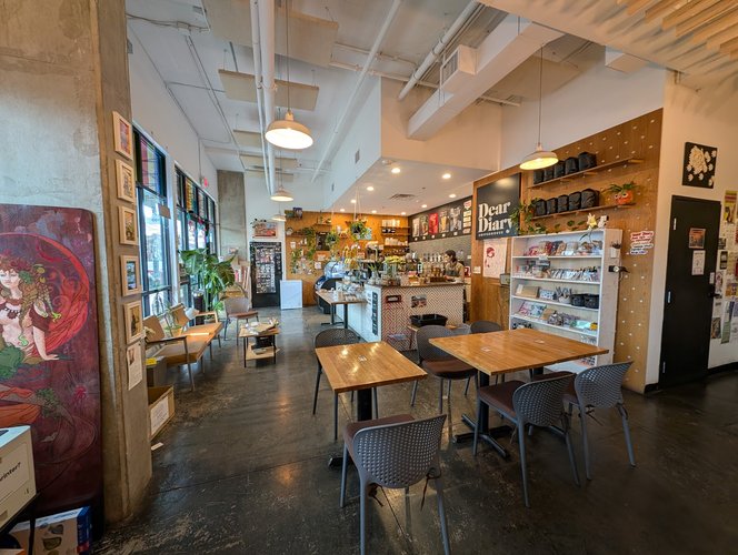 Interior of Dear Diary Coffee in East Austin