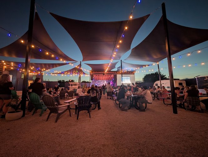 Interior of Drinks Backyard in South Austin