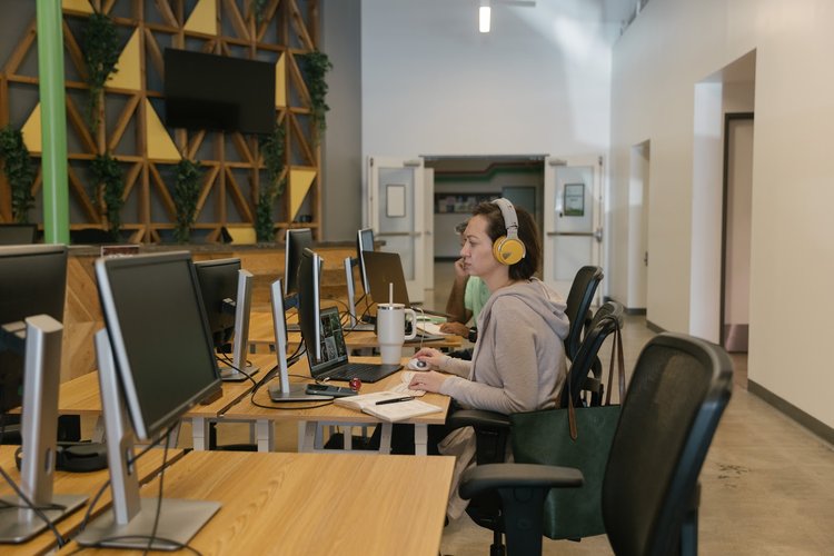 Interior of Dwell Coworking Mueller in Mueller