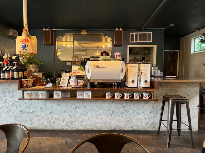 Interior of Figure 8 Coffee Purveyors Cafe & Roastery in East Austin