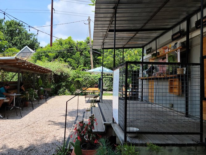 Interior of Flitch Coffee in South Austin
