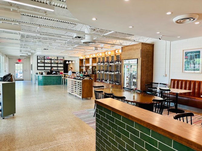 Interior of Flo’s Wine Bar and Bottle Shop in Clarksville