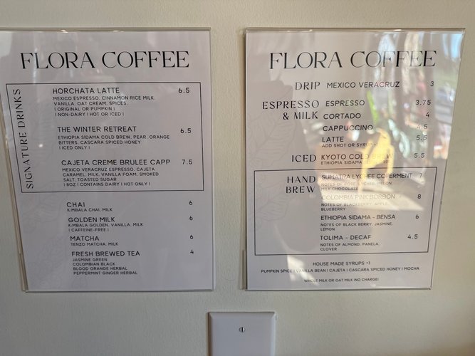 Interior of Flora Coffee & Culture in Allandale