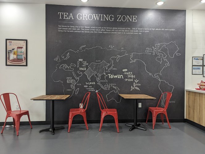 Interior of Gong Cha in Southwest Austin