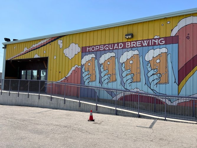 Interior of Hopsquad Brewing Co in North Austin