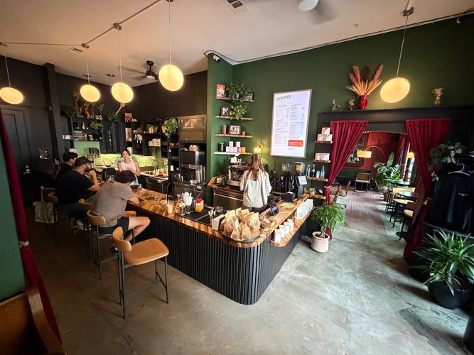 Interior of Klerje Coffee in East Austin
