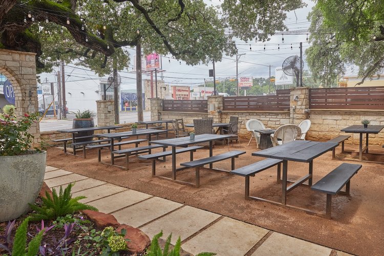 Interior of Opa Coffee and Wine Bar in South Austin