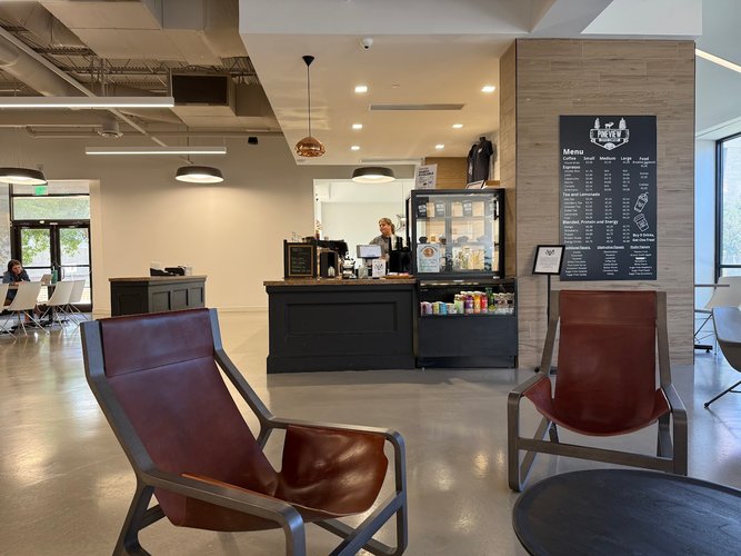 Interior of Pineview Coffee Company in Northwest Austin
