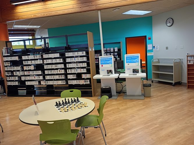 Interior of Pleasant Hill Branch, Austin Public Library in South Austin