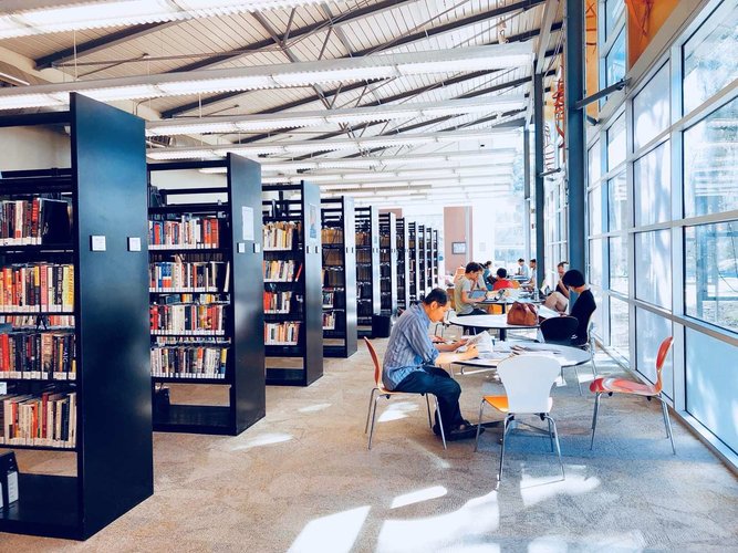 Interior of Spicewood Springs Branch, Austin Public Library in Northwest Austin