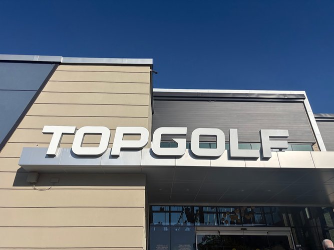 Interior of Topgolf Austin in North Austin