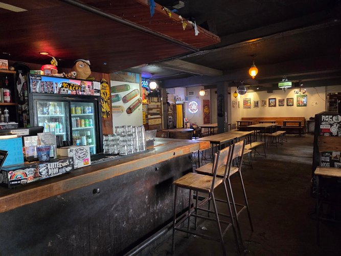 Interior of Yellow Jacket Social Club in East Austin